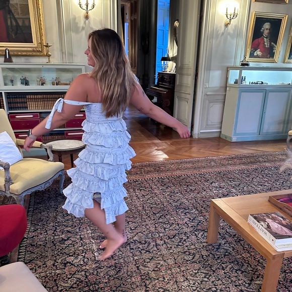 WAYF Pleated Tiered Dress - Picture 2 of 4